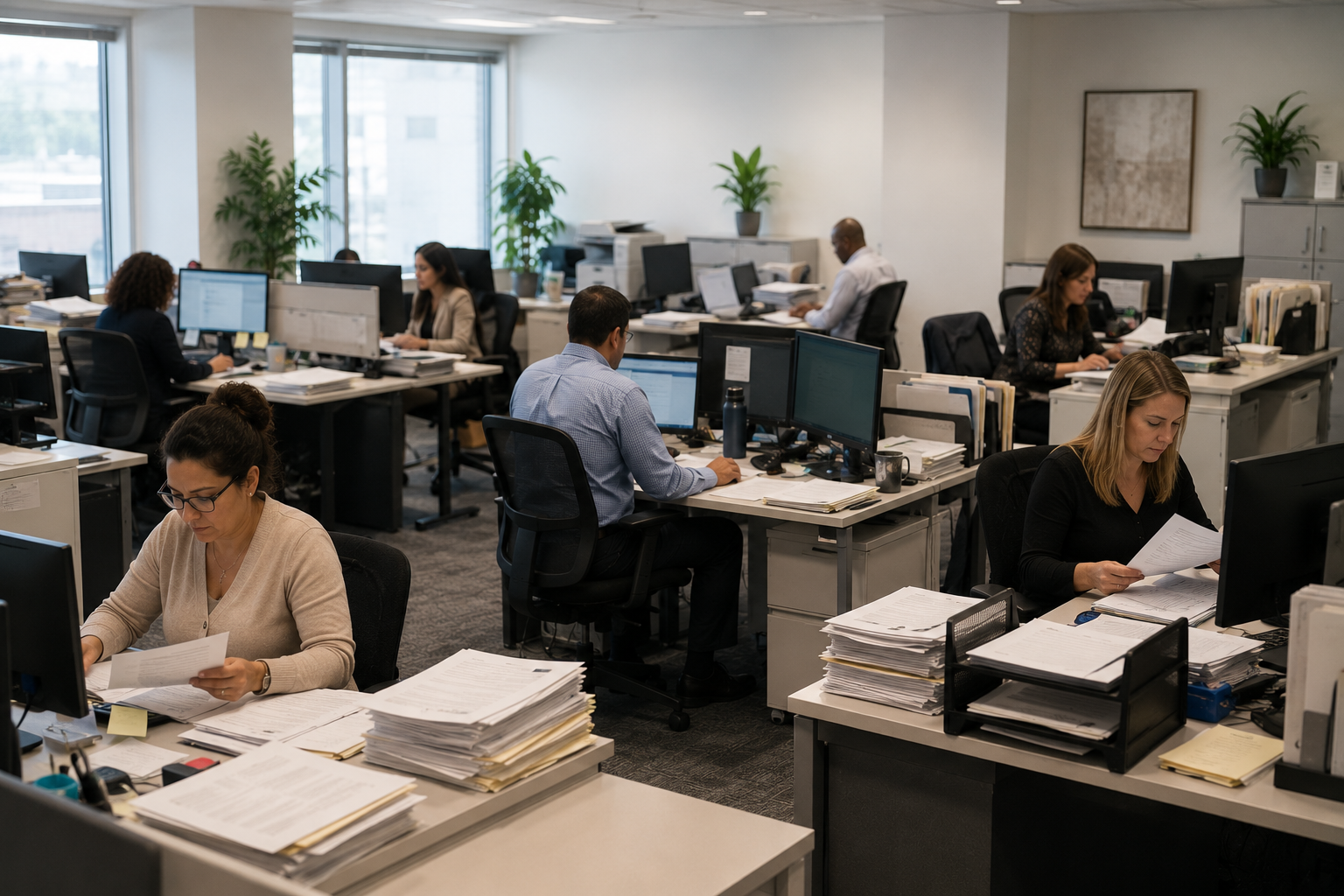 medical insurance office during workday
