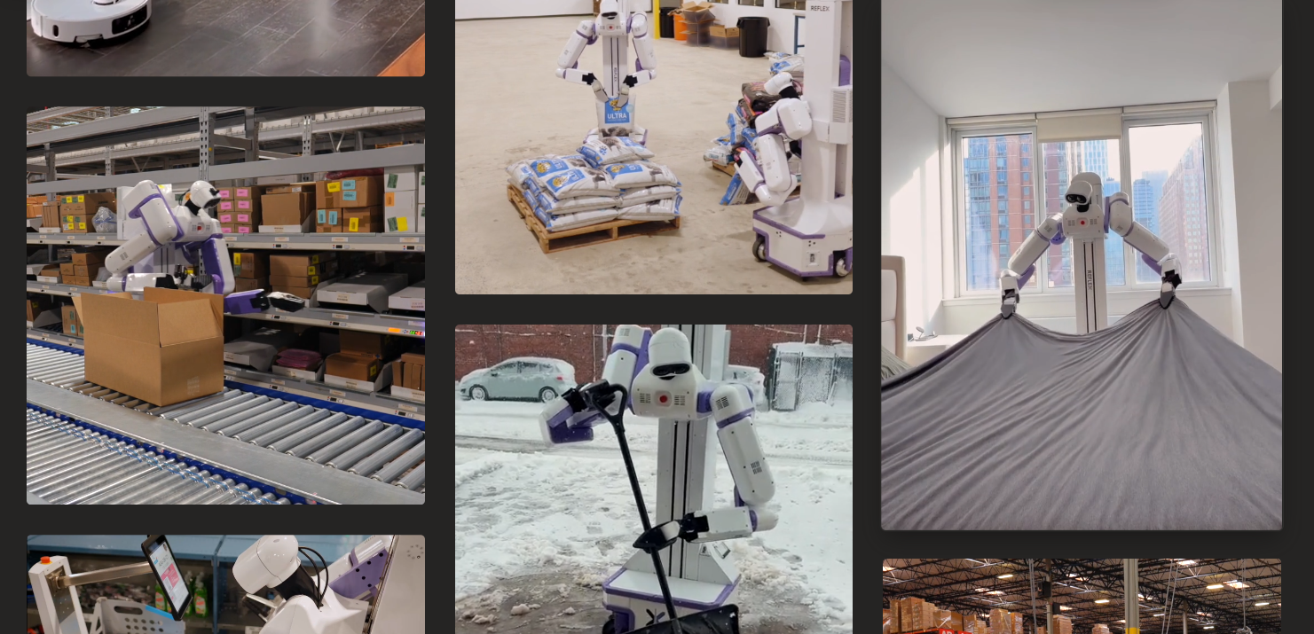 Robots performing a wide range of tasks in real environments.