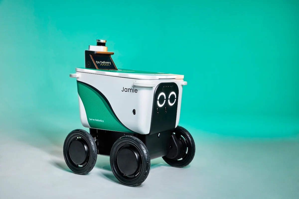 Serve robotics handles long distance food logistics.