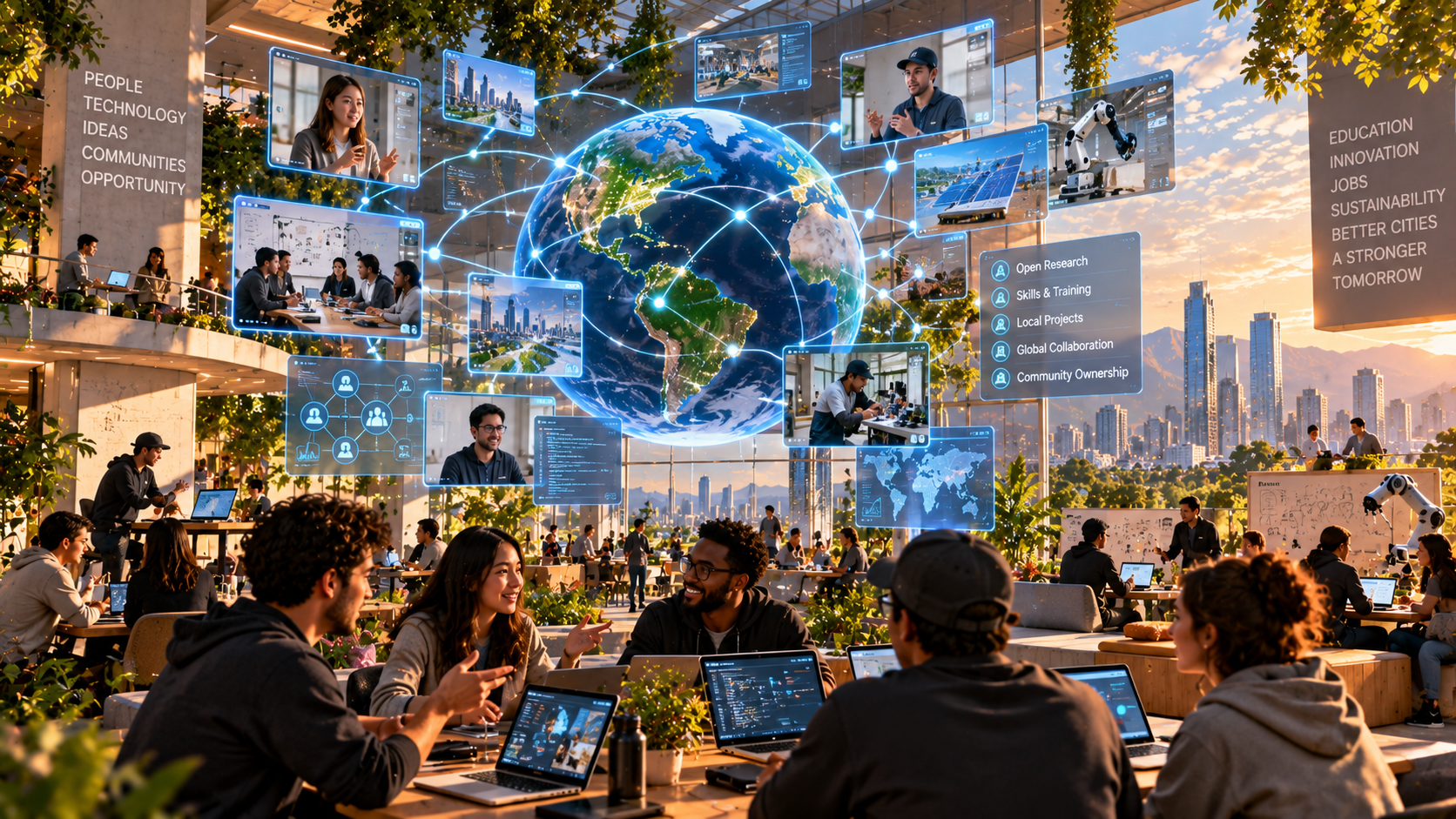 Shared technology platforms connect people and communities through collaboration and innovation.